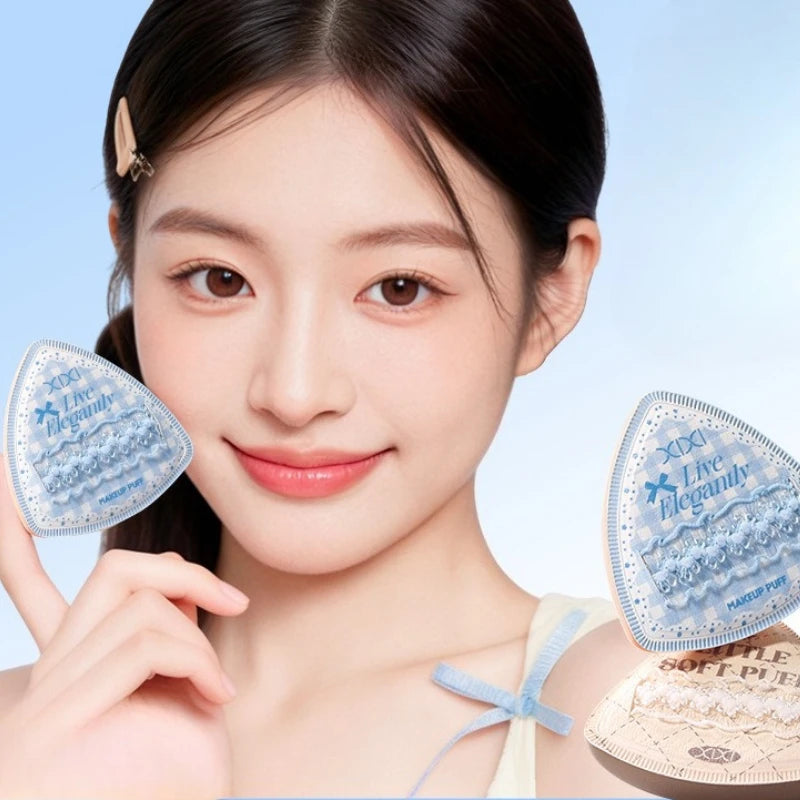 Blue Skin Color Makeup Sponge Wet Dry Use Extra Thick Soft Foundation Cream Powder Blending Sponge Face Cosmetic Applicator Tool