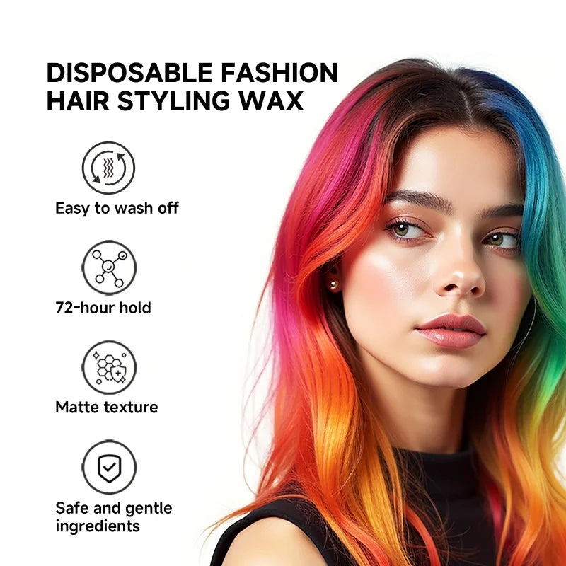 13 Colors Halloween Hair Colour Wax 50g/120g Easy To Wash DIY Hair Dyed Mud Hair Color CreamFor Daily Party Cosplay Hair Dye
