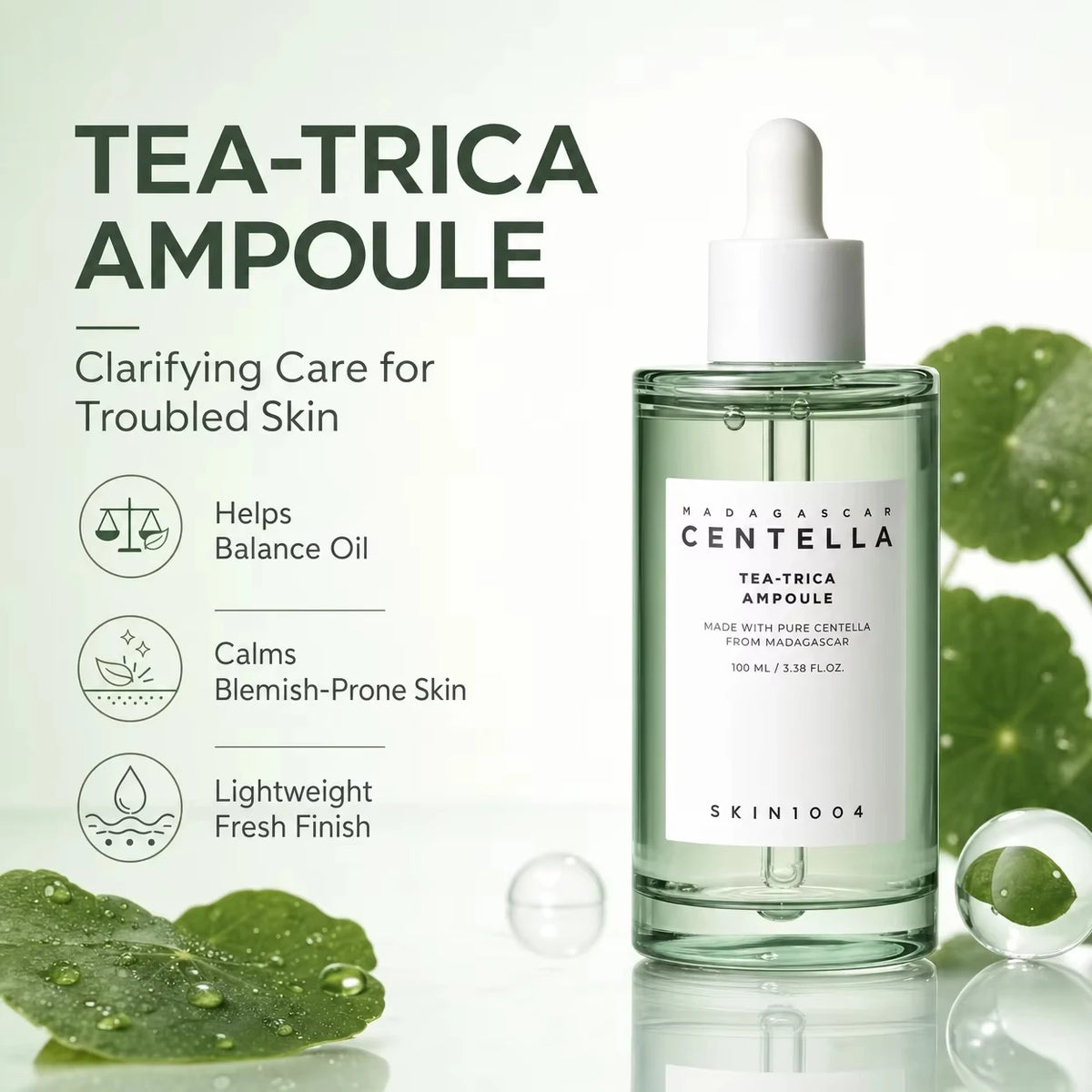 SKIN1004 Madagascar Centella Ampoule Korean Face Serum Centella Asiatica Hydrating Repair Soothing Sensitive Skin Essence Liquid