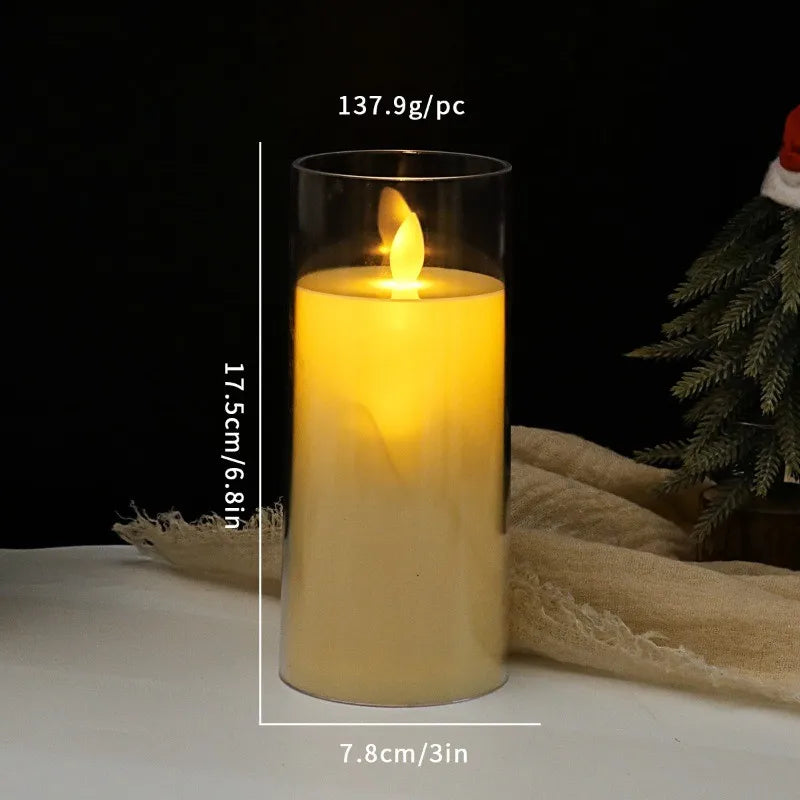 LED Candle Lights Indoor Atmosphere Desktop Ornaments Christmas Halloween Birthday Restaurant Room Decoration Lighting Fixtures