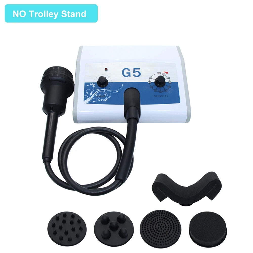 Vibrating G5 Massage Machine Slimming Muscle Massager Cellulite Removal Home Used Weight Loss Body Apparatus with Trolley Stand
