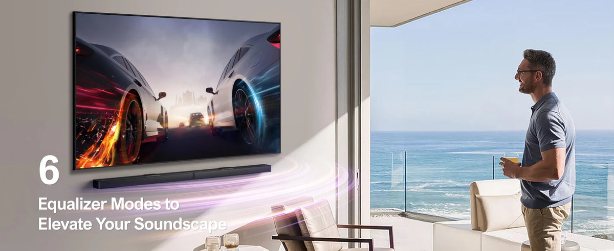 ULTIMEA 7.1.4 Dolby Atmos Soundbar System | 740W Power, 8" Wireless Subwoofer, 360° Spatial Audio for TV.
