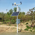 Solar power supply system and pole matching rainfall wind speed direction temperature and humidity meteorological five-element