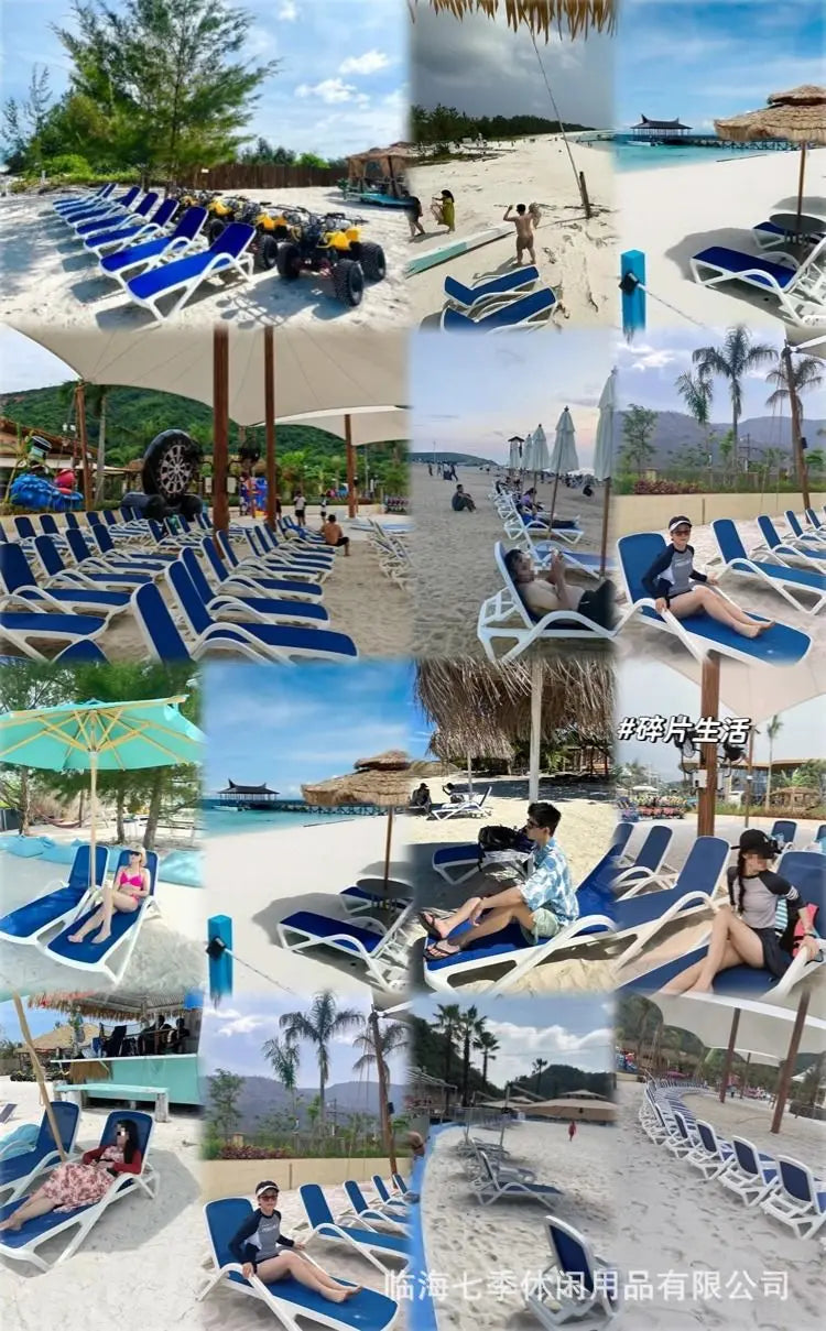 Outdoor pool loungers Hot spring Hammam bathroom Plastic leisure bed Internet celebrity bed Beach amusement park hotel bed