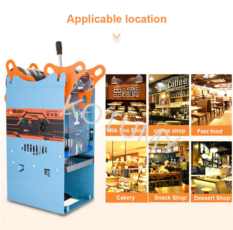 95MM Commercial Cup Sealing Machine Manual Pressure Sealing Machine Beverage Cup Sealer Milk Tea Seal Machine Boba Tea Machine