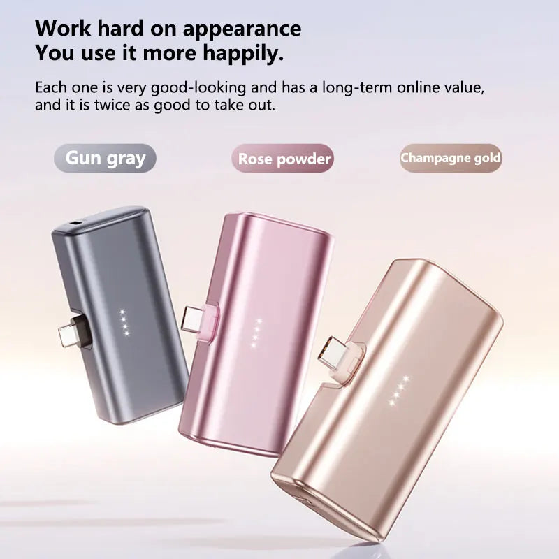 22.5W Fast Charging USB C Power Bank 500000mAh Mini Portable Charger for iPhone 15 16 Android Devices Travel Battery Pack