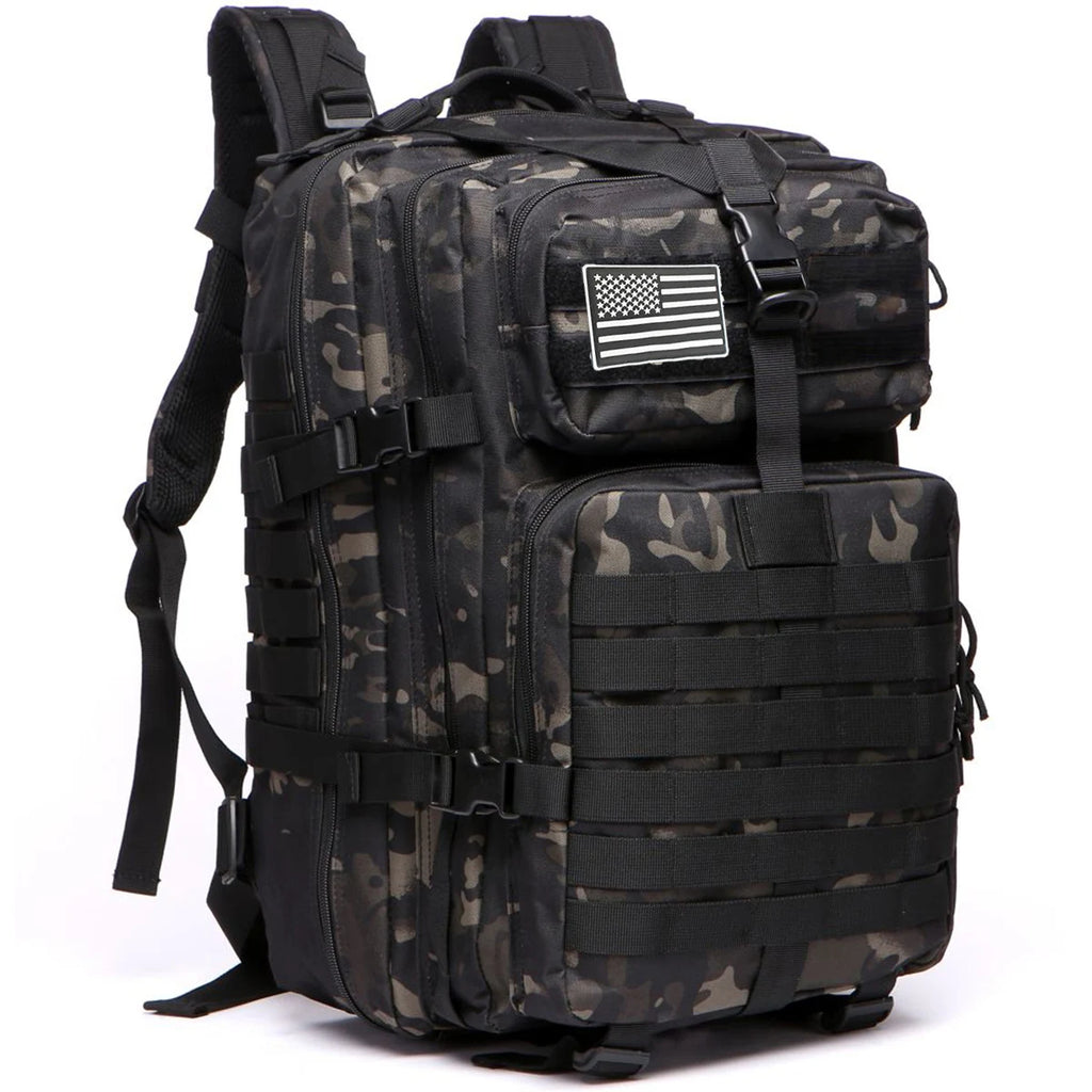 Durable Nylon 50L Waterproof Tactical Outdoor Backpack for Hiking Trekking Fishing Hunting Camping Travel