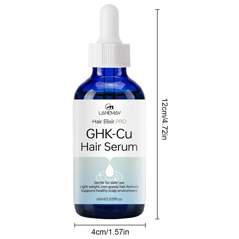 60ml GHK Cu Copper Peptide Hair Serum Hair Deep Nourishment Fast Absorbing Moisturizing Strengthen Roots Non Greasy