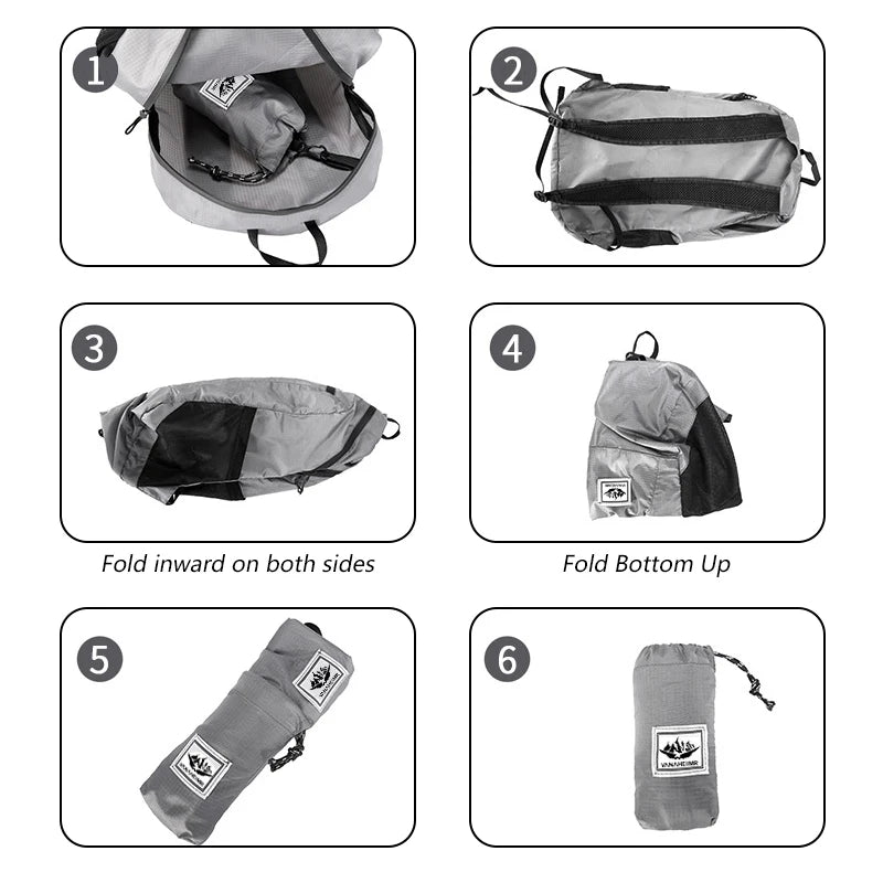 Outdoor Hiking Bag 20L Lightweight Portable Backpack Foldable Waterproof Folding Ultralight Pack for Women Men Travelling Hiking