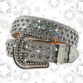 for Rhinestone Belts Women PU Leather Strap Y2K Girls Fashion Belt for Jeans Men For rhinestone Belts Western Cowboy