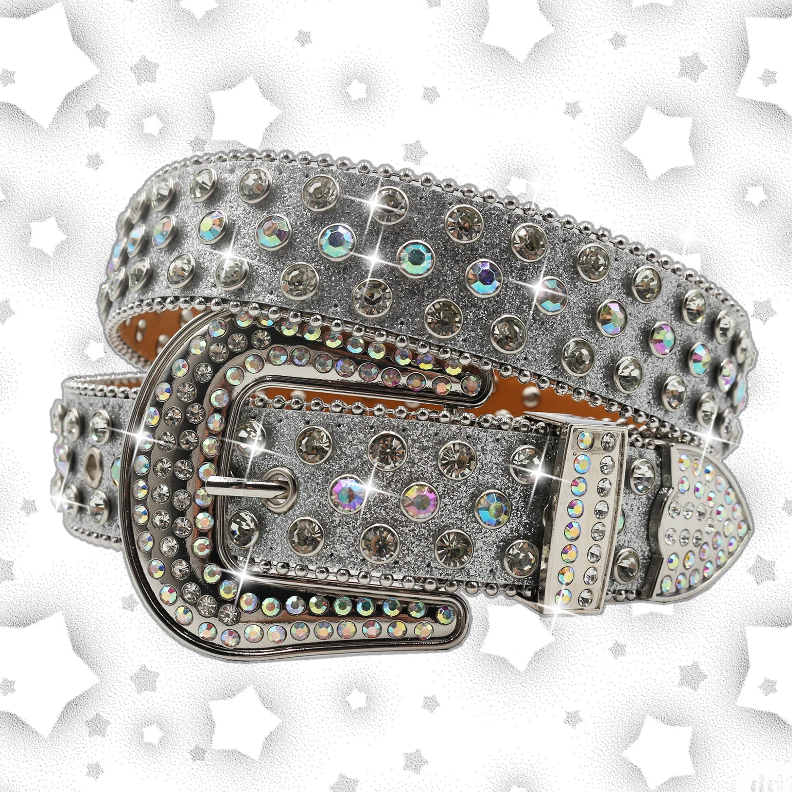 for Rhinestone Belts Women PU Leather Strap Y2K Girls Fashion Belt for Jeans Men For rhinestone Belts Western Cowboy