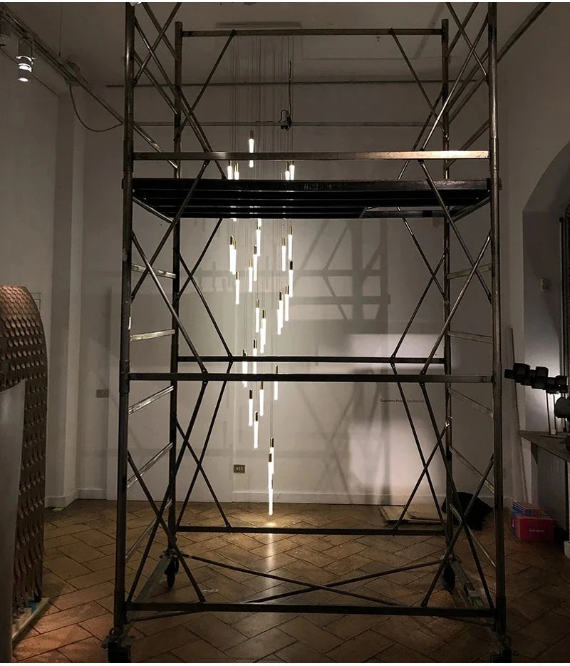 Modern Staircase Long Ceiling Chandelier LED New Lustre Living Room Lighting Kitchen Home Decoration Lamp Pendant Light