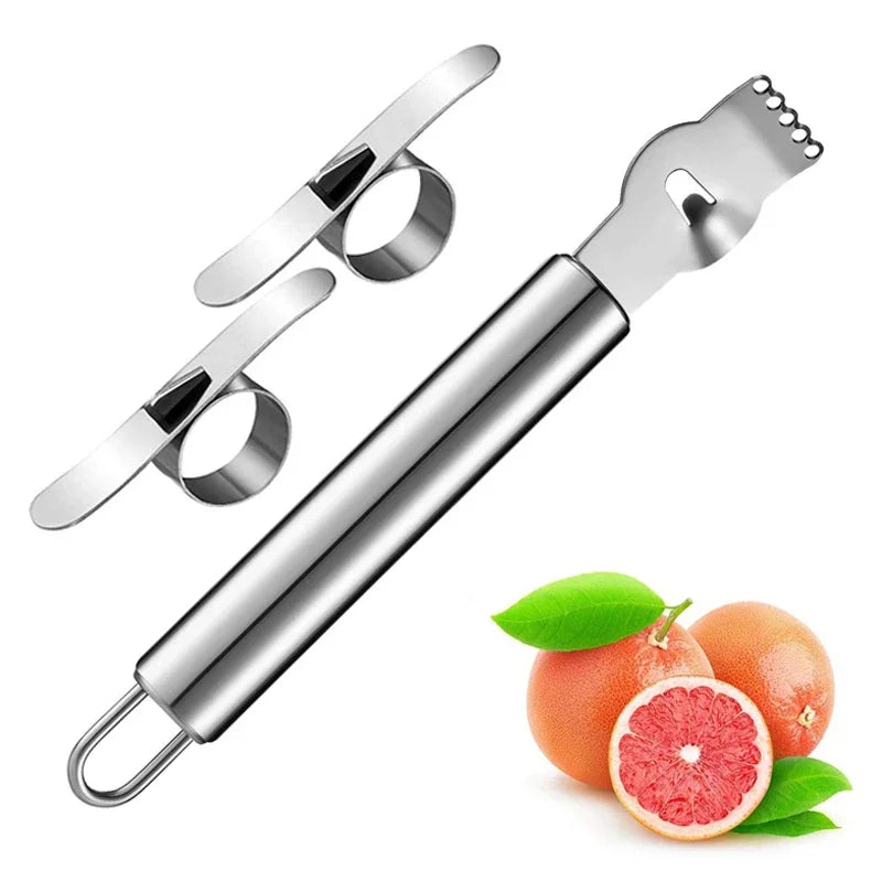 Lemon Zester Grater Stainless Steel Lemon Grater Orange Peeler Citrus Fruit Grater Peeling Knife Kitchen Gadgets Bar Accessories