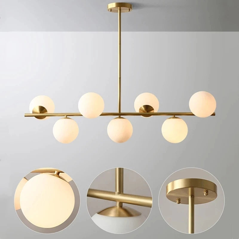 Modern LED Glass Ball Pendant Lights Magic Bean Ceiling Chandelier Hanging Lamp for Living Bedroom Decor Suspension Light