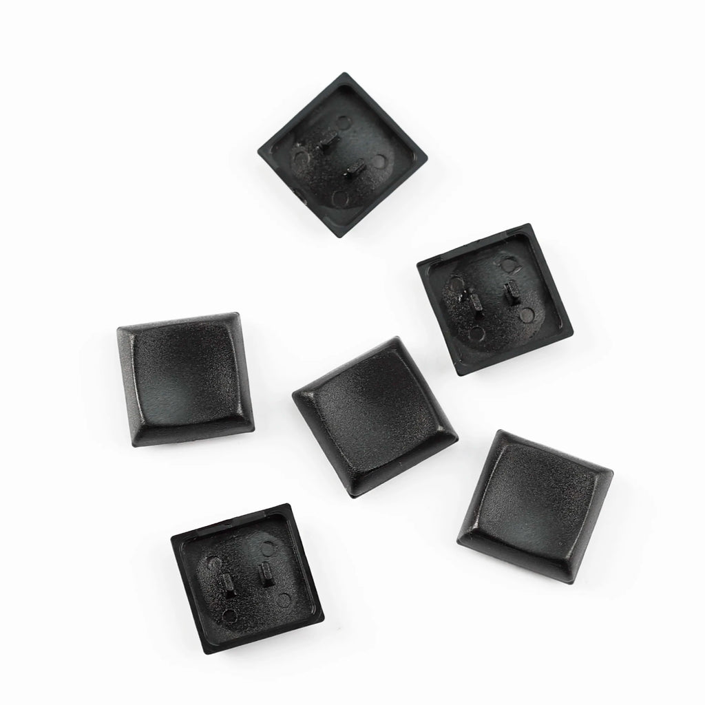 YMDK Square Round 1u Low Profile Blank Black White Keycaps PBT Material DIY for 1350 Switches Mechanical Keyboard