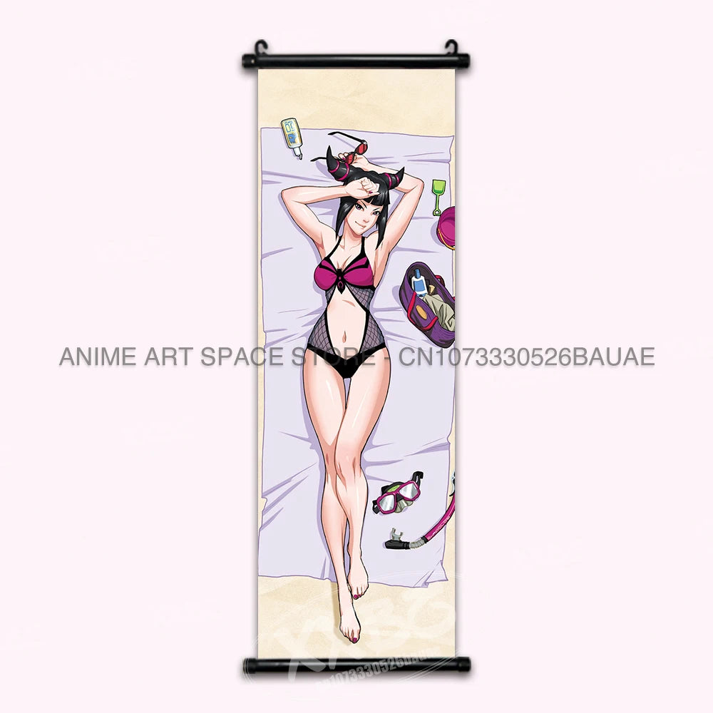 Street Fighter Hanging Painting Fighting Game Wall Artwork Gouken Scrolls Picture Sakura Kasugano Print Canvas Poster Home Decor