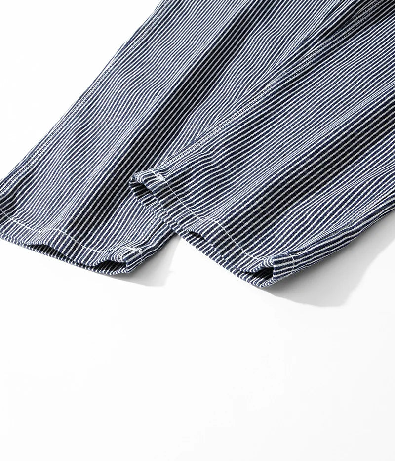 3903 Good Quality Striped Jeans For Man Multi Pockets Cargo Style Straight Casual Loose Trendy Streetwear Boyfriend Denim Pants