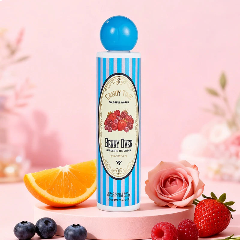Dubai Arab Gourmand Fragrance 168ml Coconut Strawberry Cake Cotton Candy Fruit Scent Women Fresh Durable Portable Perfume Spray
