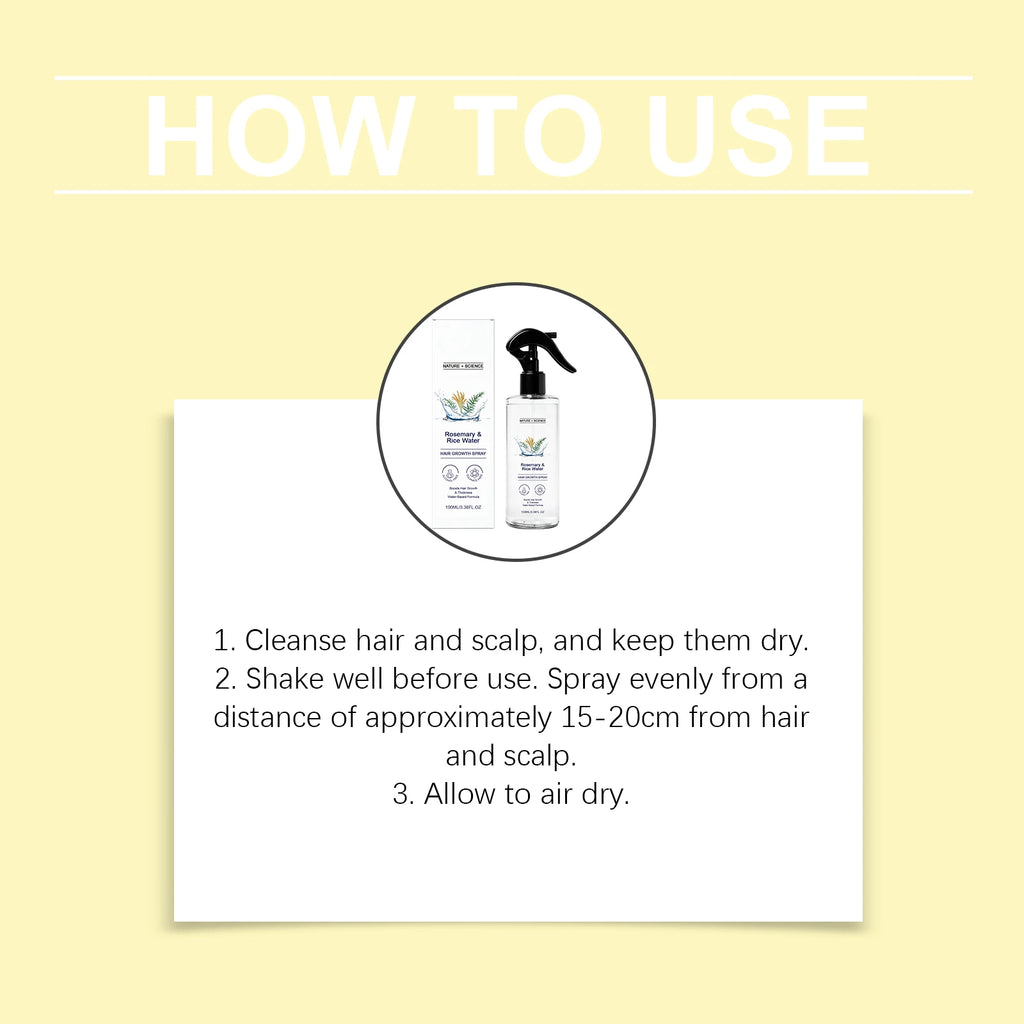 Rosemary & Rice Water Hair Spray Nourishing Hair Roots Repair Dry Hair Improving Smoothness Fragrance Soothing Hair Care Spray