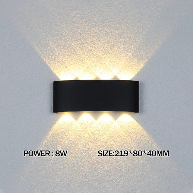 LED Wall Light IP65 Outdoor Waterproof Garden Fence Aluminum Indoor Fashion Wall Lamp For Bedroom Bedside Living Room Stairs