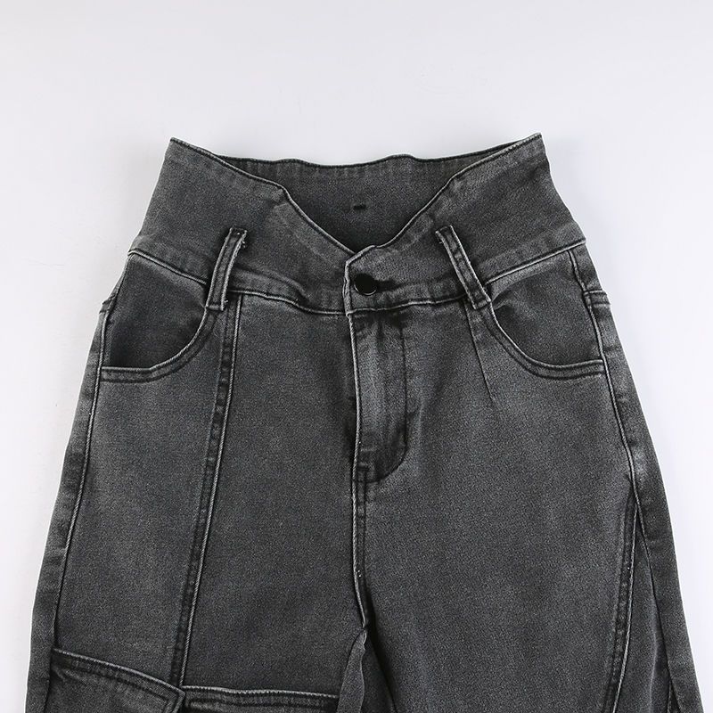 Denim Jeans Pants for Women Korean Trend High Waist Long Flare Leggings Skinny Fashion Women's Bell Bottom Jeans Split Vintage
