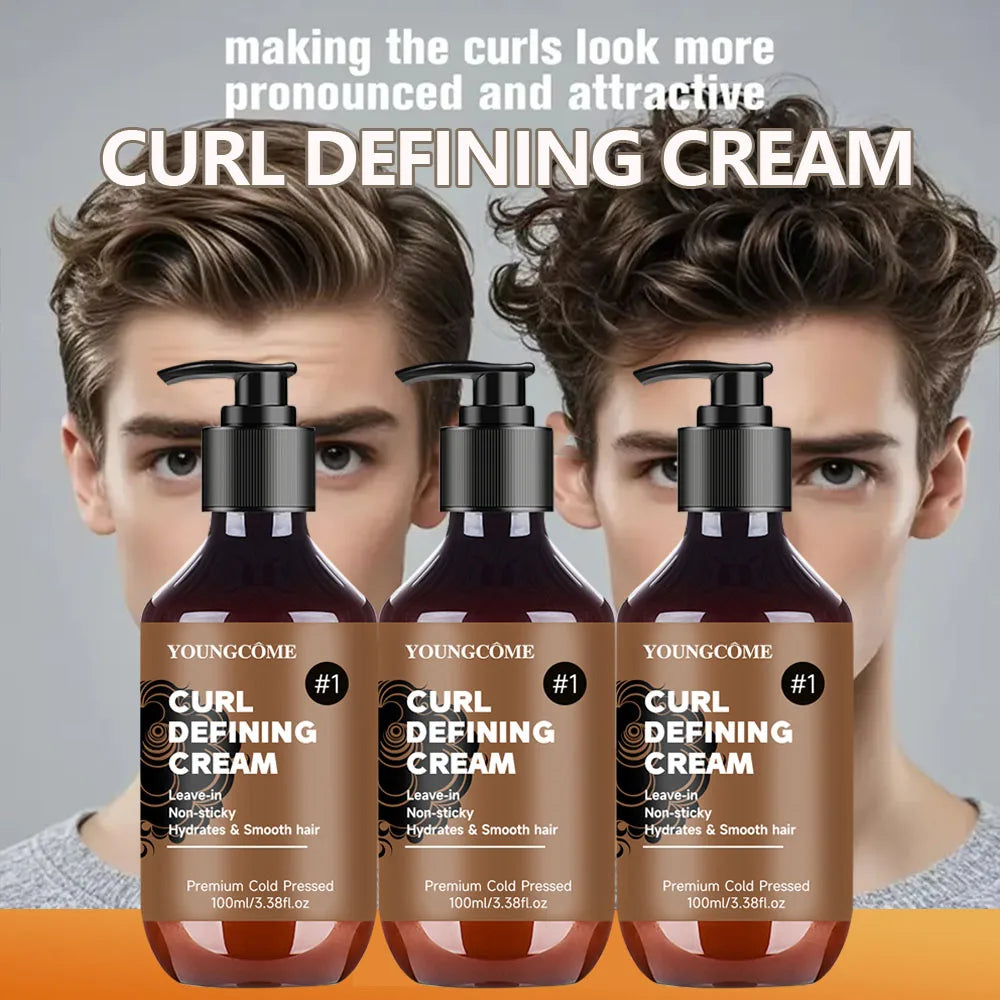 Curly hair Styling cream, moisturizing and smoothing formula, enhances the elasticity and shine of curly hair, easy to set 2025