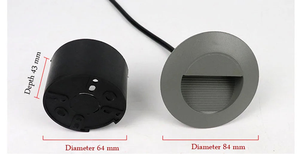 Outdoor Led Stair&Step Light 3W Waterproof Recessed Wall Corner Lamp For Home Landscape Pathway Stairway Garden Yard Footlight