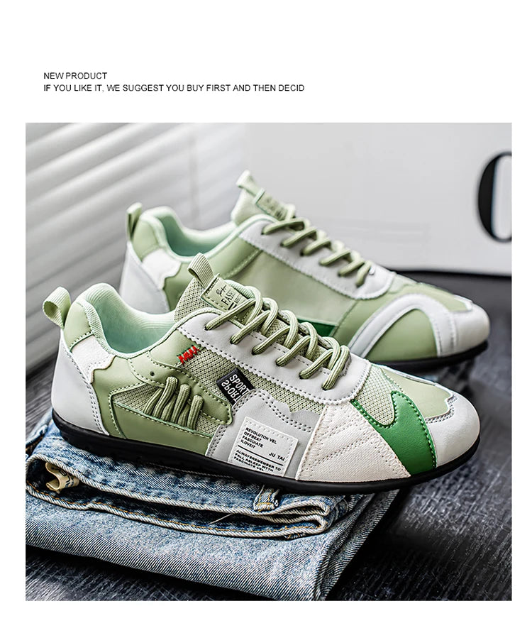 Men's Trendy Black and Gray Color-Blocked Mesh Breathable Casual Sports Shoes, Summer Thin Retro Forrest Gump Shoes, Lightweight Soft-Soled Shock-Absorbing Non-Slip Versatile Wear-Resistant Men's Shoes