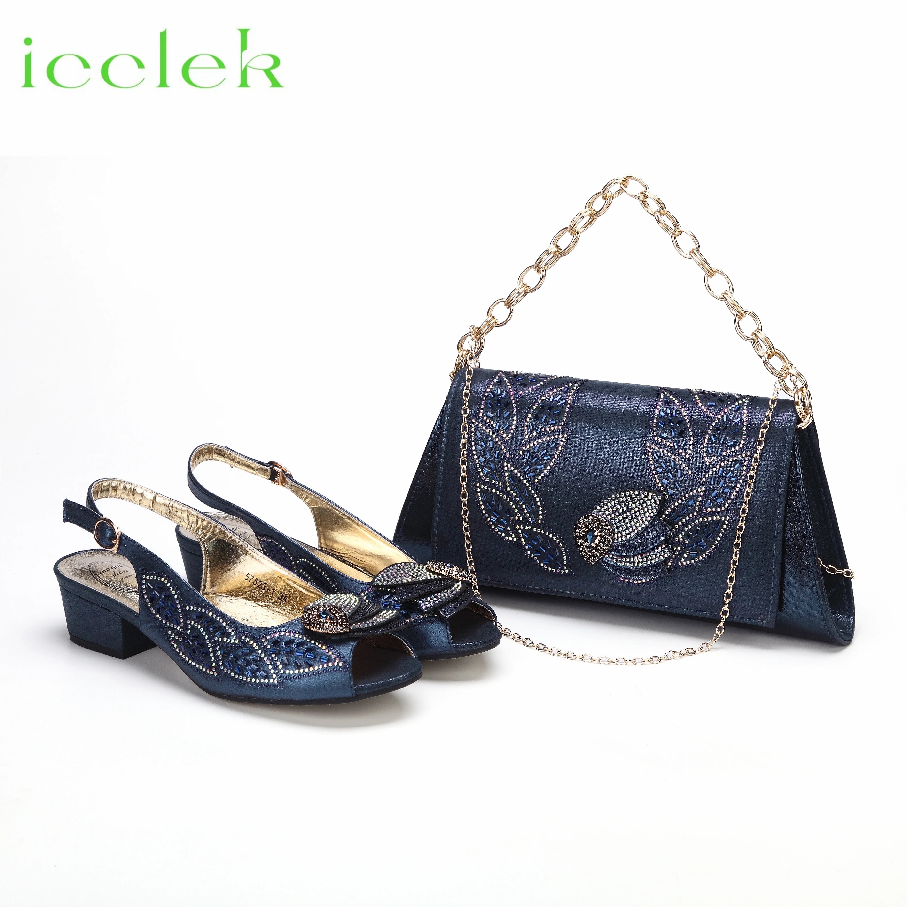 New Arrival Purple Color Women Peep Toe Sandals Shoes Matching bag Set For Mature Offices Ladies in Dress