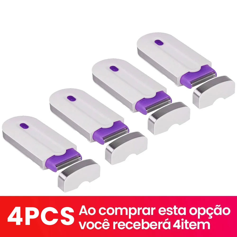 Depilador Elétrico Portátil Feminino Recarregável Aparador Pelos Corpo Axilas Pernas Pele Sensível Viagem