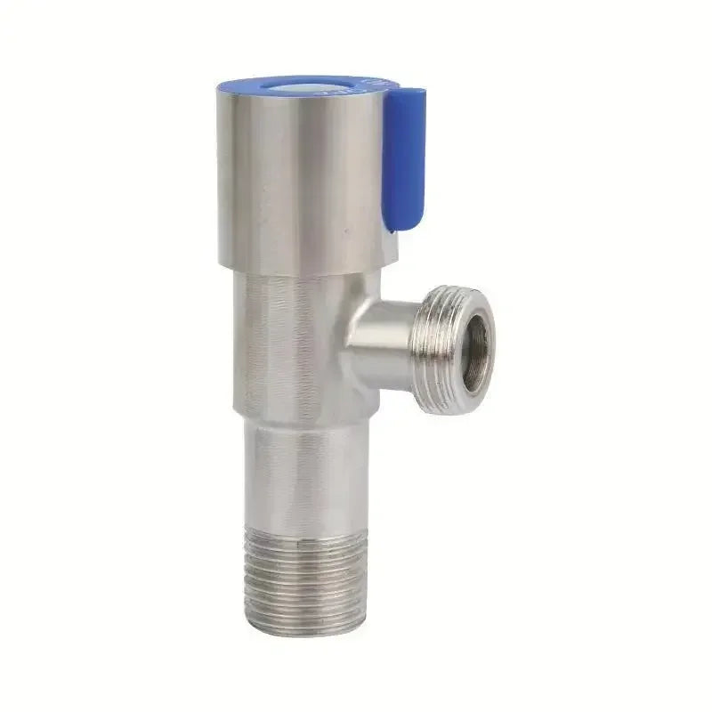 Hot and Cold Water Valve Bathroom Connector for Toilet Basin Water Heater G1/2 Stainless Steel Angle Valve Thread Triangle Valve