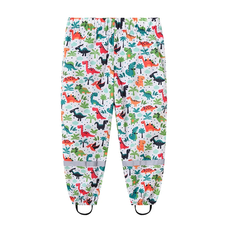 2 3 4 5 6 7 8 Years Girls Waterproof Pants Cute Cartoon Spring And Autumn Kids Pants New Fashion Boys Outdoor Children Clothing