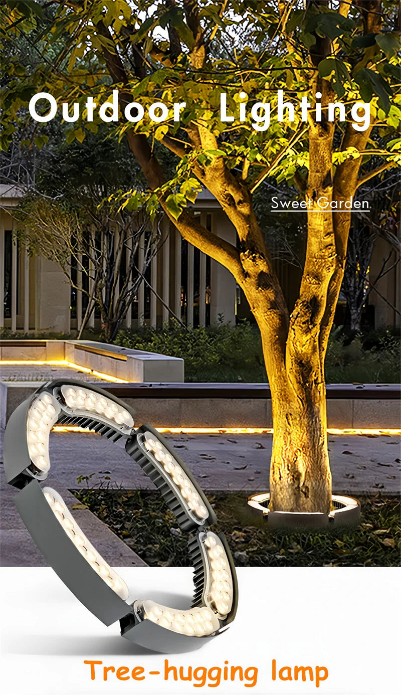 12w 1pcs LED Outdoor Colorful Waterproof Tree-hugging Lamp Shooting Landscape Lighting Tree AC220v Park Light for Columns Yard