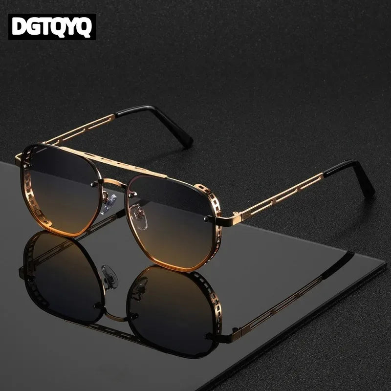 2026 New Classic and Fashionable Double-beam Metal Sunglasses, High-end, Simple and Versatile Sun Glasses for Man Women