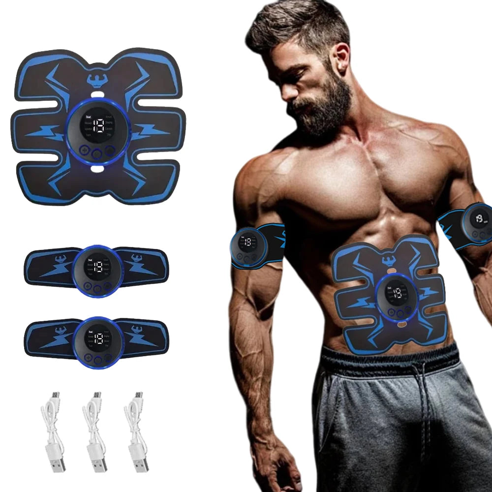 EMS Muscle Stimulator Wireless USB Rechargeable Smart Abdominal Trainer Home Fitness Professional Slimming Equipment for Sports