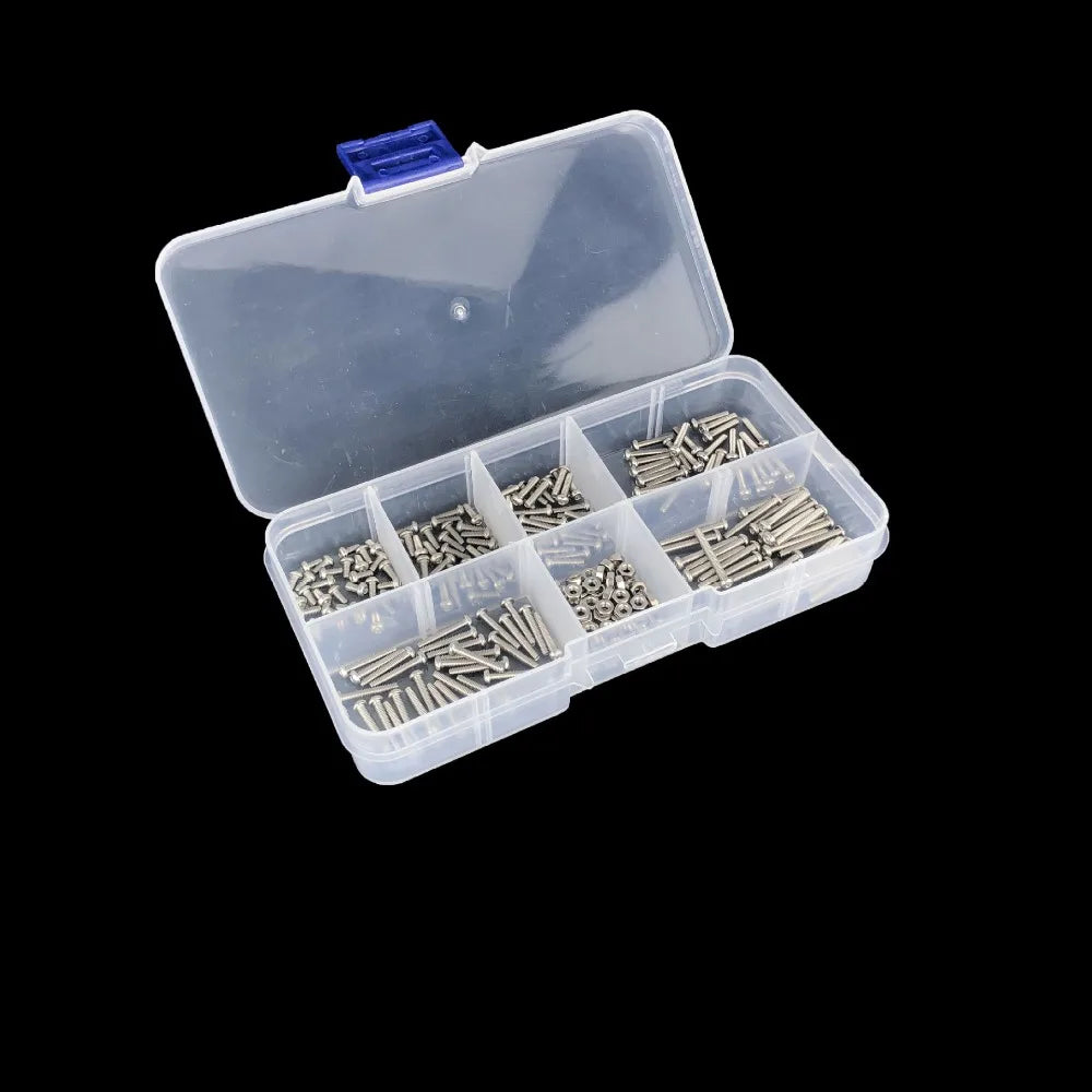 230pcs M2 Stainless Steel Bolts With Hex Nuts Screws Assortment Kit Metric Machine Screw and Nut for Furniture Automotive Repair