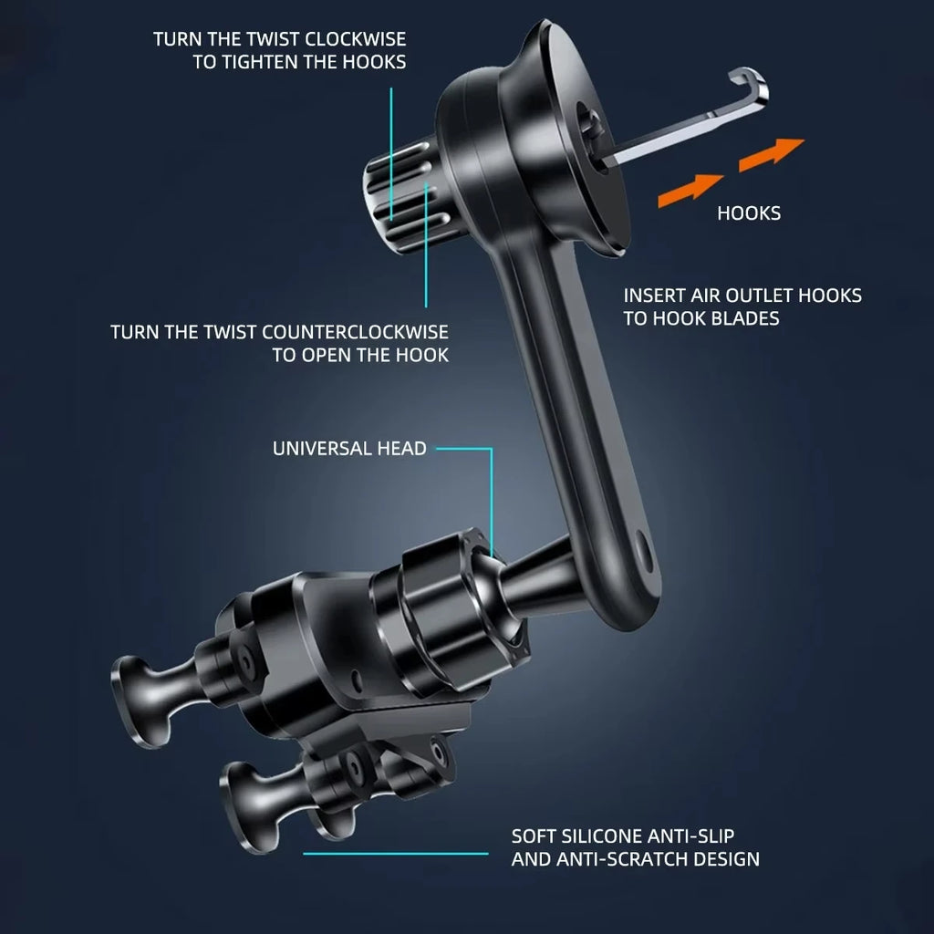 Gravity Car Phone Holder Car Air Vent Phone Mount Universal Shockproof Holder Mount  Clip
