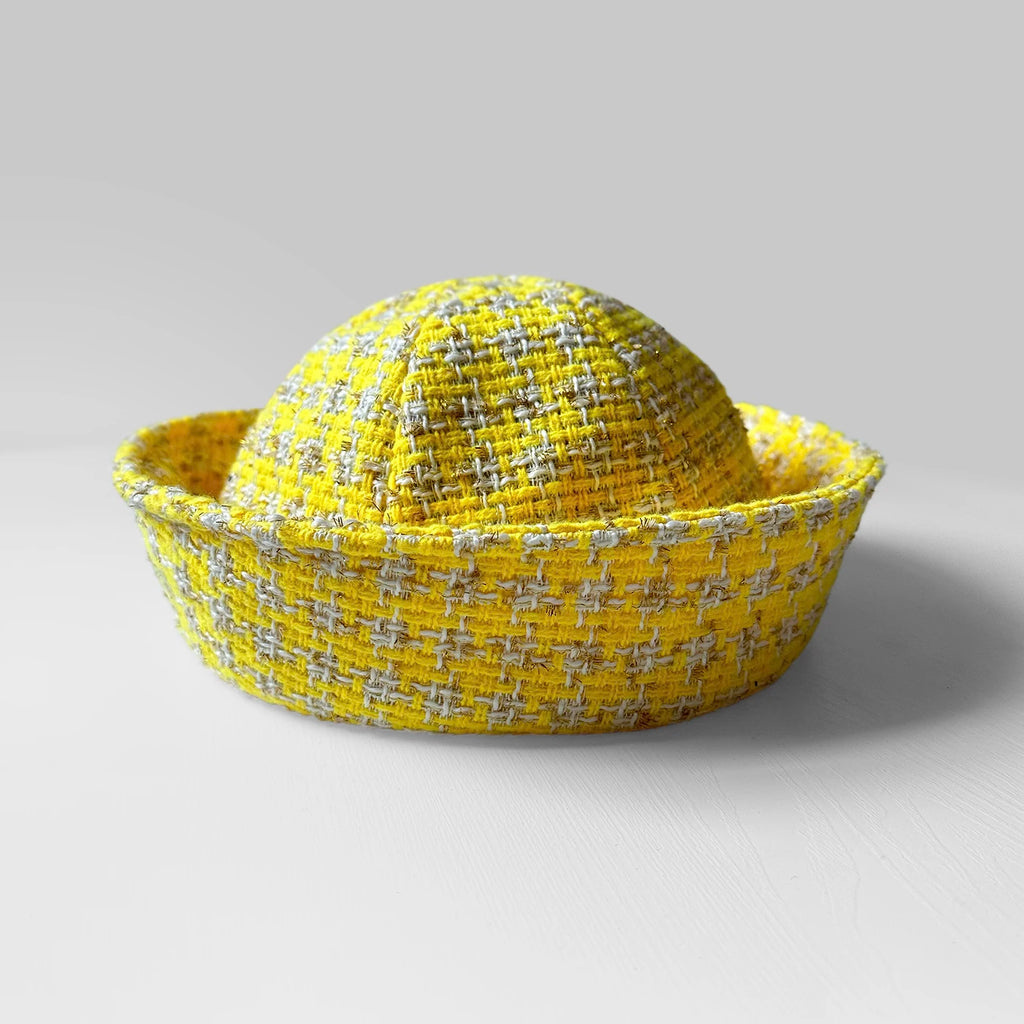 Fall Elegant Tweed Berets for Women Sailor Hat Japanese Versatile Naval Winter Fashion Party Warm Cute Jk Y2K Bucket Hat