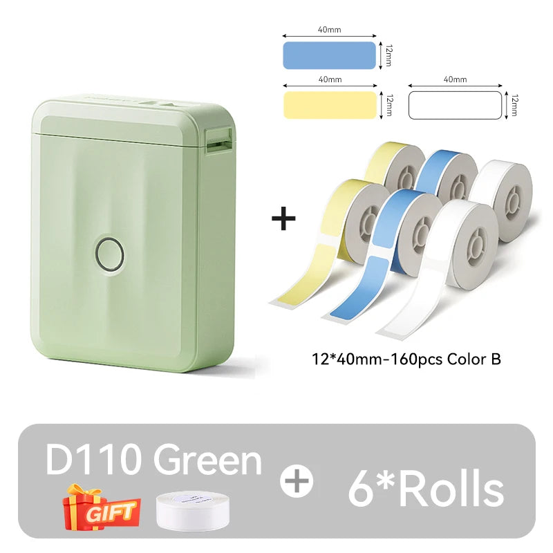 Niimbot D110 Mini Portable Thermal Printer Smart Pocket Self-adhesive Label Printer Bluetooth Price Label Sticker Maker For Home