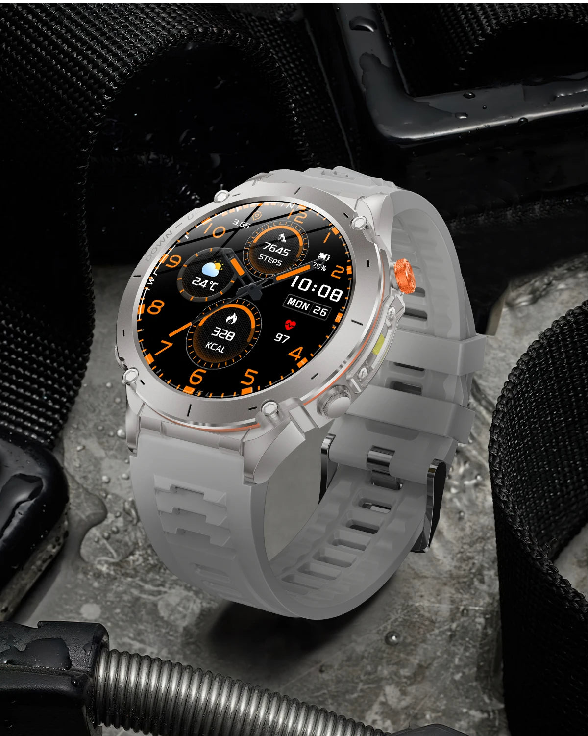 2026 New GPS Smart Watches 10 ATM Waterproof Built-in Dual-band GNSS Compass Military Sport Men SWIM Smartwatch For Android IOS