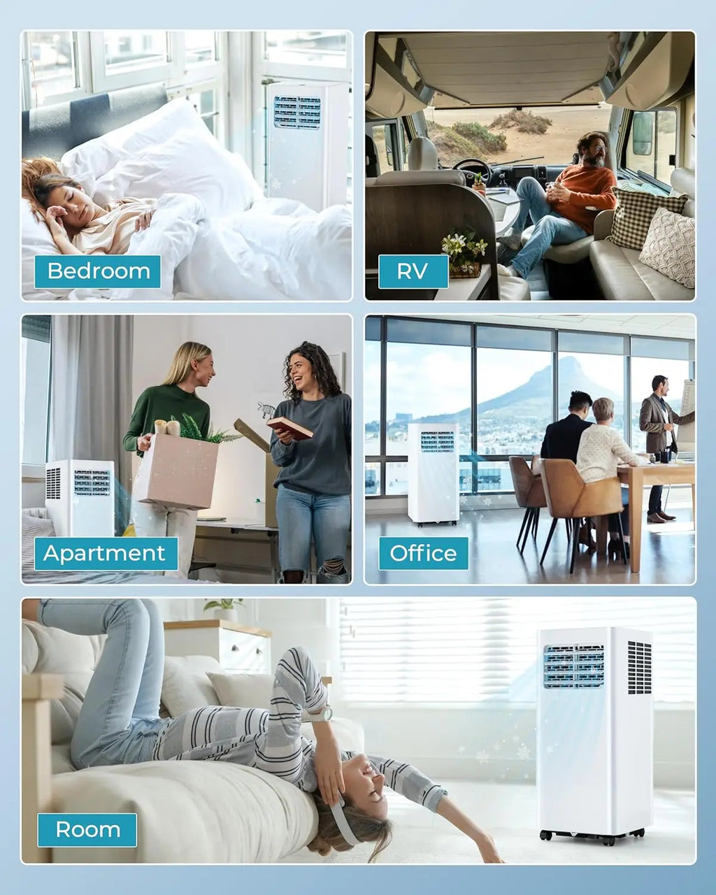 Portable Air Conditioners 12000 Btu 3 in 1 Portable Cooling AC with Dehumidifier Floor Air Conditioner for Home