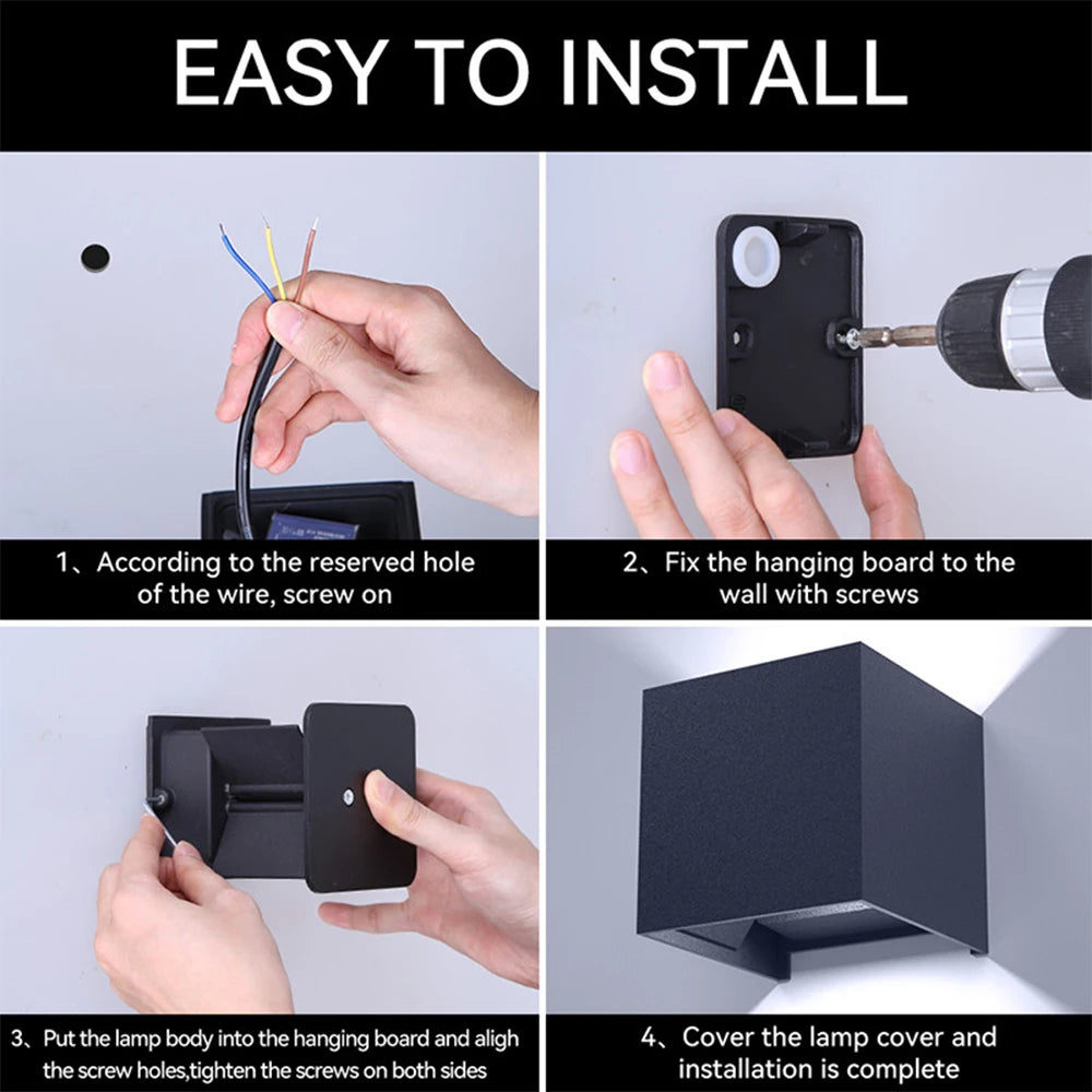 Modern Led Wall Lamp Indoor Decor Lamp Sconces Fixture for Living Room Kitchen Bedroom Waterproof Room Decoration Wall Light
