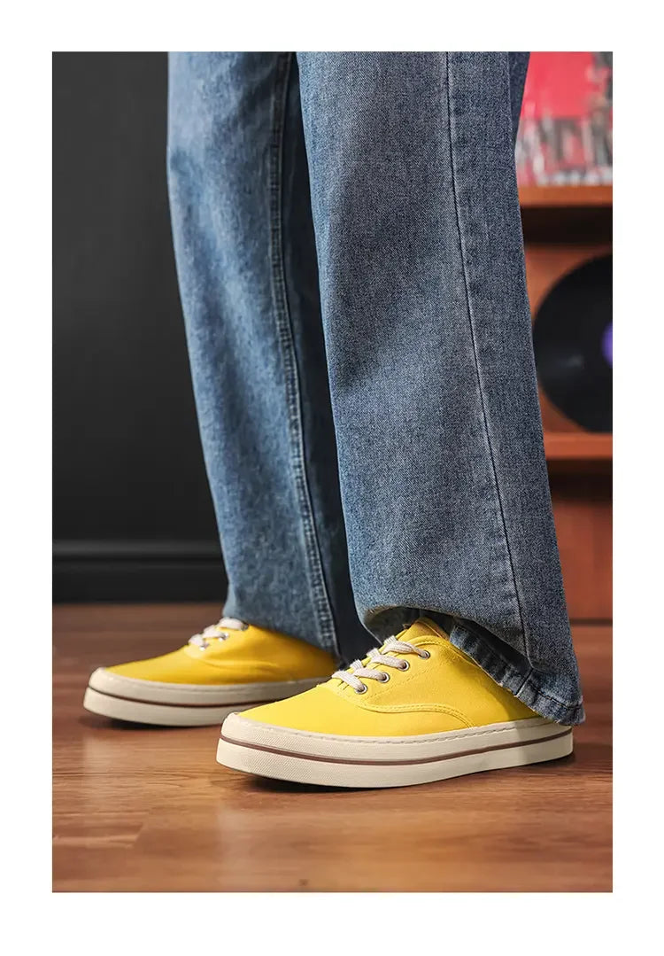 YUYIN 2026 New Men Vulcanized Canvas Shoes Sneakers Comfort Light Student Trendy Casual Male Daily Outdoor Walking Footwear