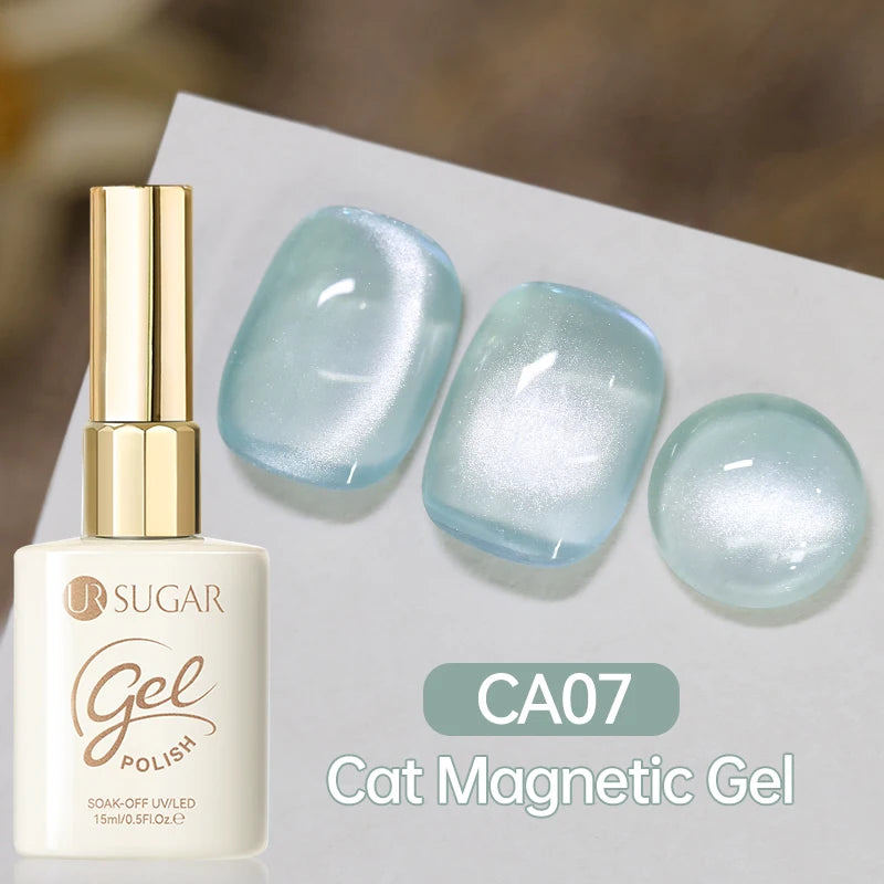 UR SUGAR 15ml Cat Magnetic Gel Jelly Glass Full Coverage Varnis Magnetic Gel Soak Off UV LED Gel Autumn Winter Xmas Manicure