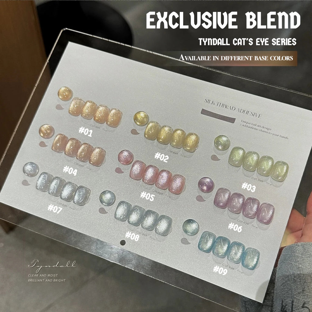 MIANEL 12ML 1-8PCS Lychee Green Lotus Ultra Sparkling Cat Eye Gel Polish High-Density Mirror Glass Bead 2025 Autumn New Arrival