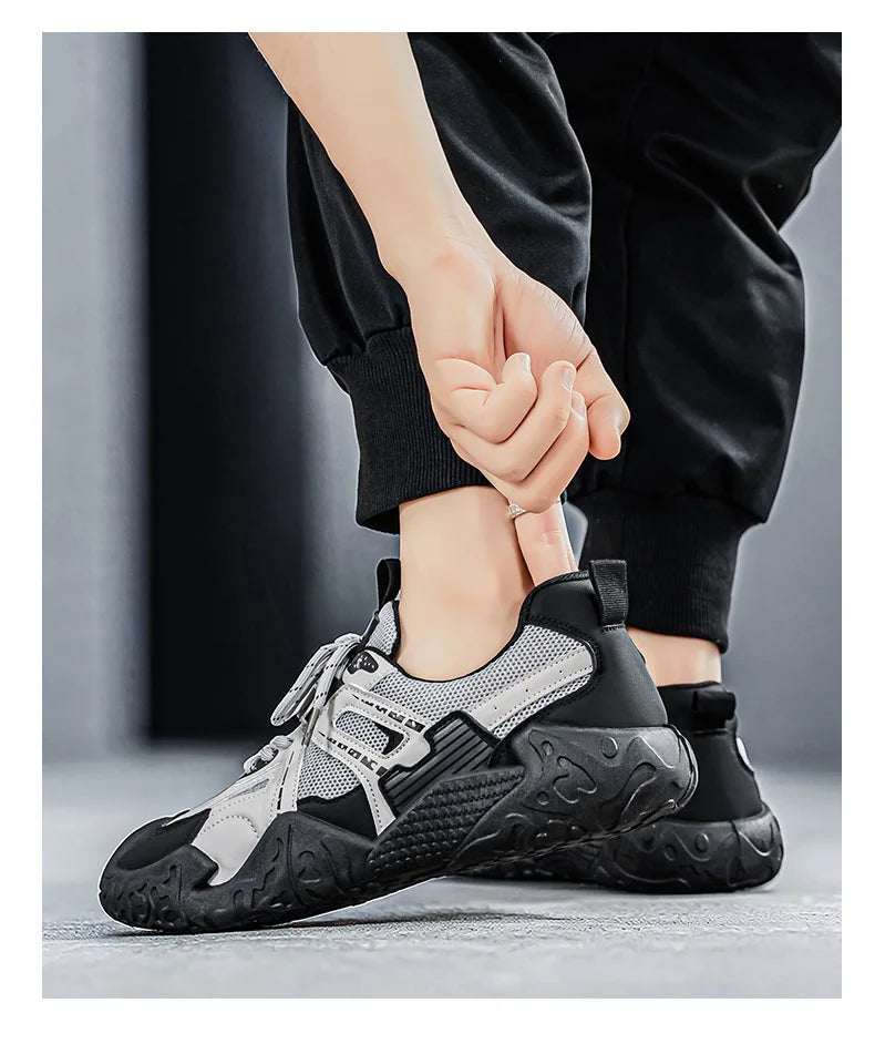 Men's 2026 Summer New Breathable Hiking Sneakers Anti-Slip Wear-Resistant Outdoor Casual Daily Streetwear Footwear in 3 Colors
