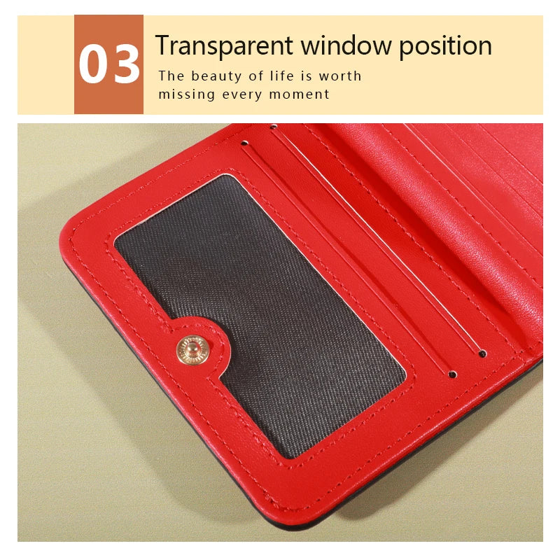 PU Minimalist Wallet - Snap Closure, Zip Pocket, Multifunctional Credit Card Holder, Casual Unisex Bag for Daily Use with