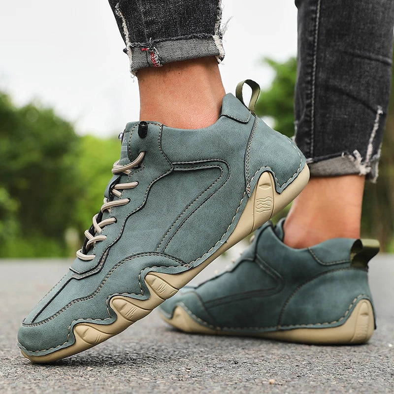 Men's Casual Leather Fashionable One Foot Loafers Brand Sneakers Boat Shoes Hiking Boots Cowboy Boots For Men Ankle Boots 2025