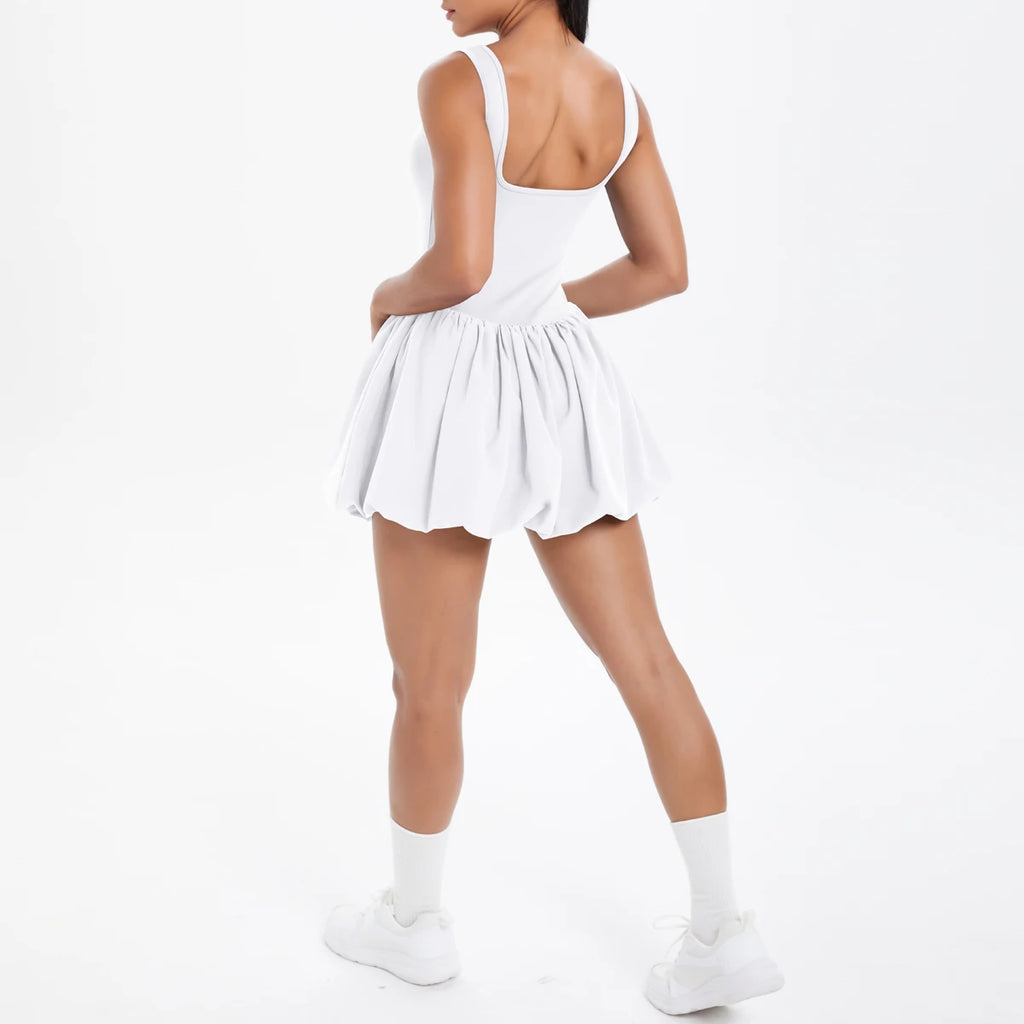 Athletic Yoga Fitness Dress Fitness High Stretch Slim Double Side Non-slip Women's Sports Dresses