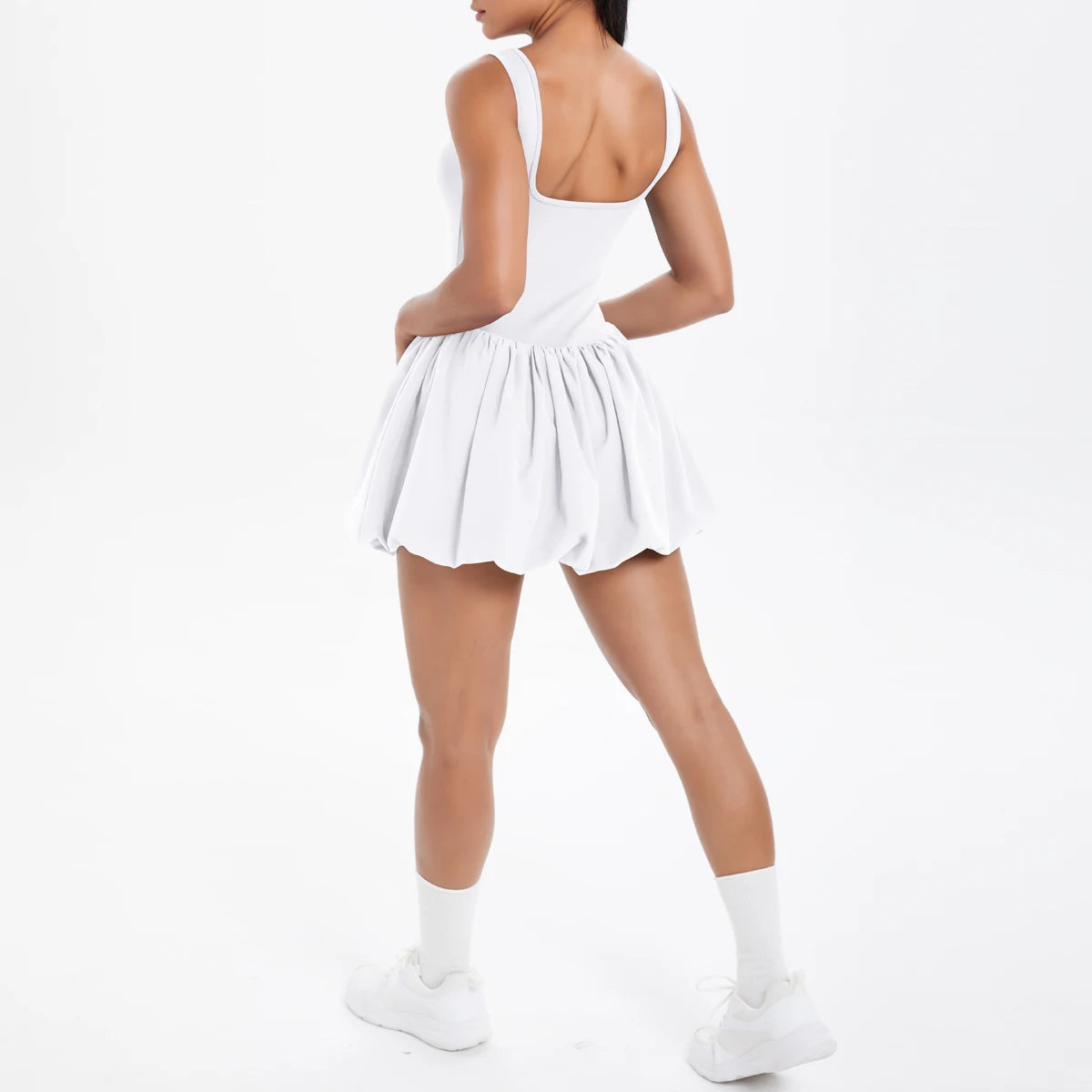 Athletic Yoga Fitness Dress Fitness High Stretch Slim Double Side Non-slip Women's Sports Dresses